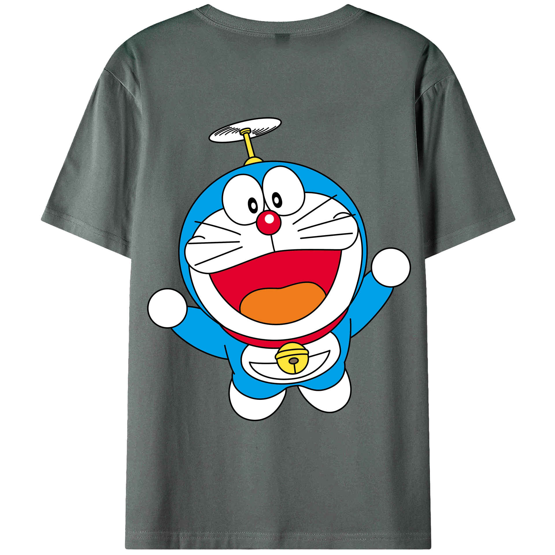 （画像用） ドラえもん Doraemon 綿100％ メンズ半袖Tシャツ（バックプリント） 通気性